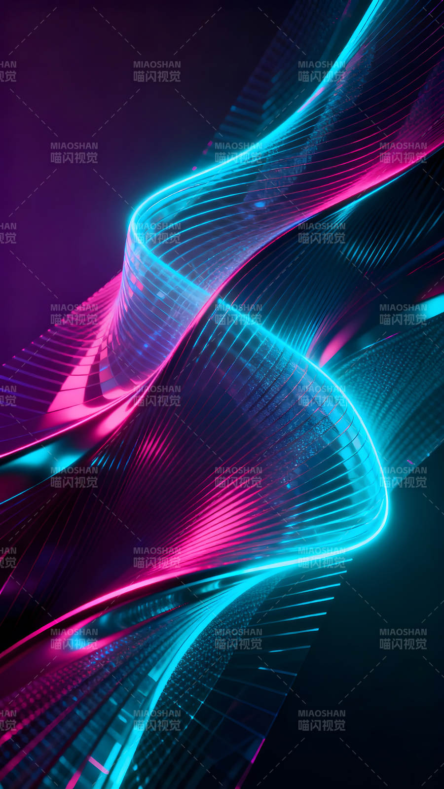 霓虹灯抽象涡旋设计图片