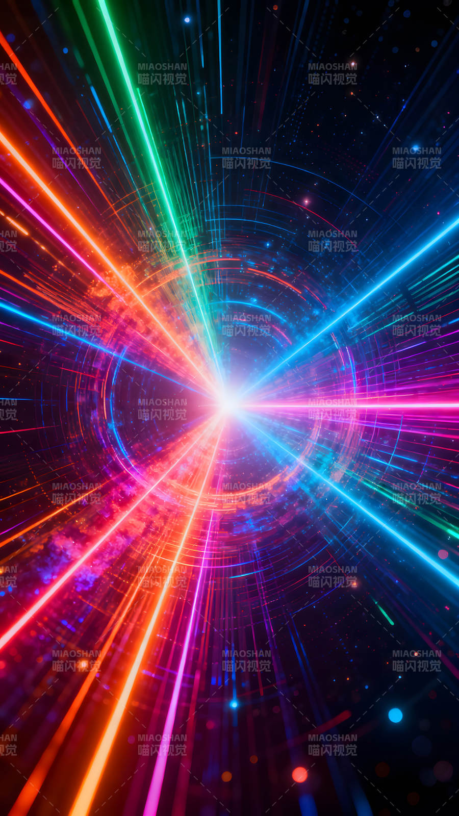 宇宙光线绚丽多彩视觉冲击图片