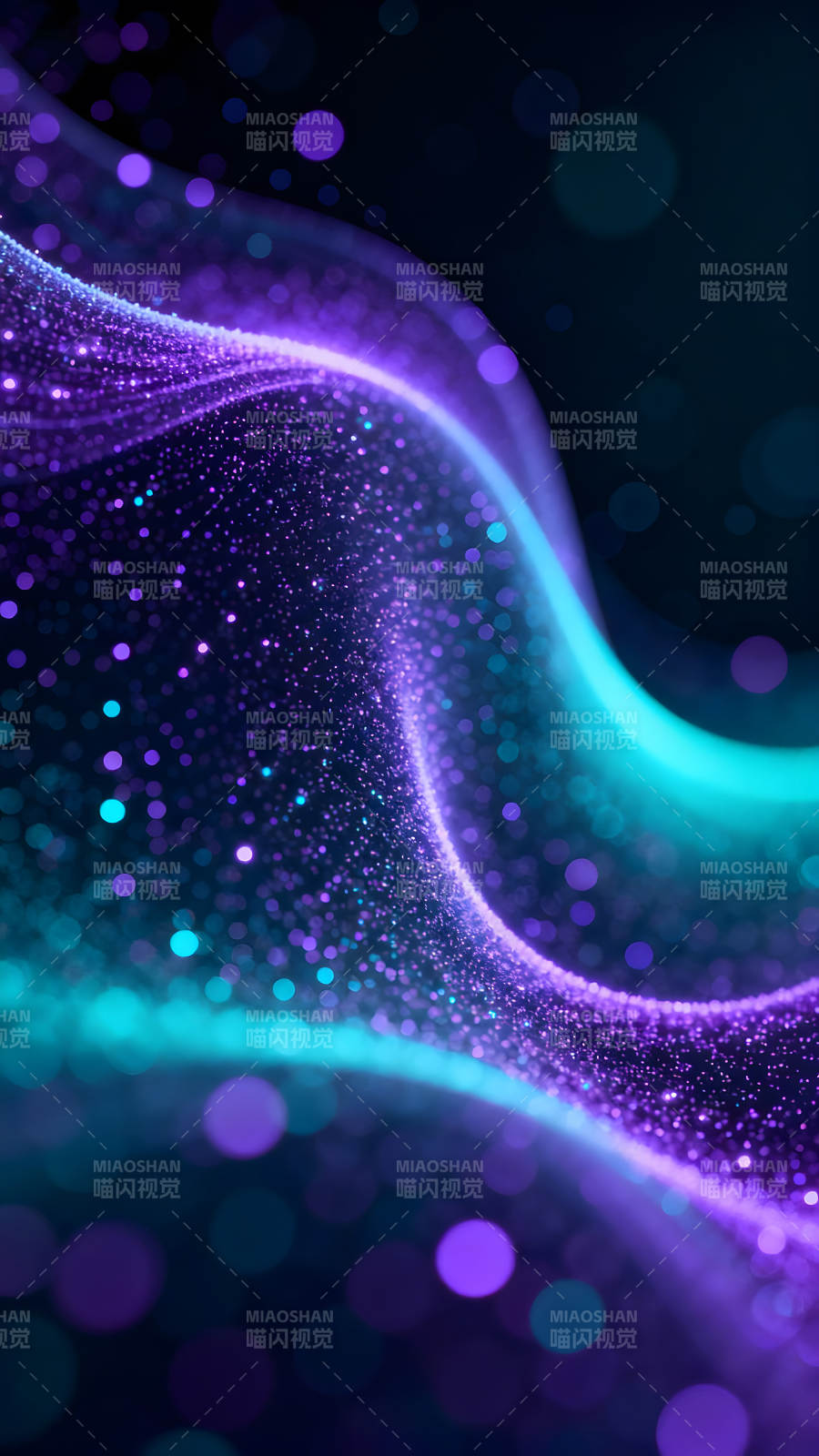 抽象的科技感波浪光影图片