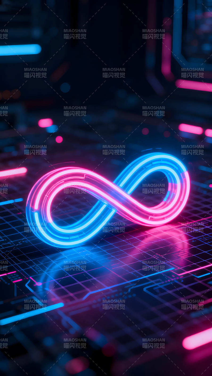 无限符号科技感十足的抽象艺术图片