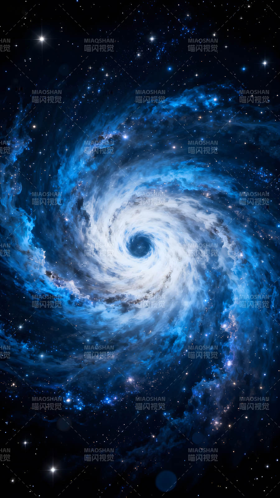 宇宙漩涡星云盘旋图片