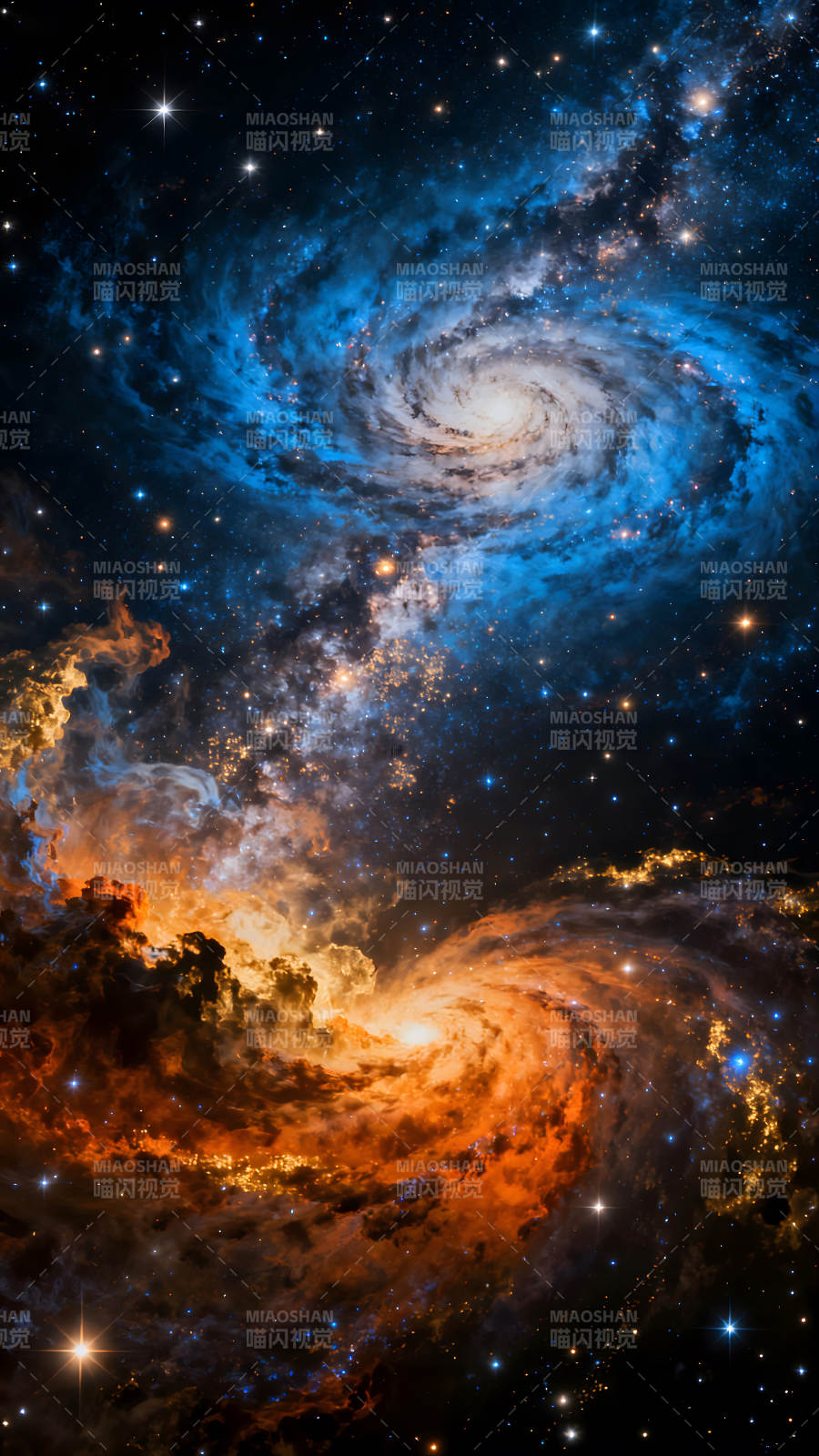 星云漩涡色彩交织壮丽景象图片