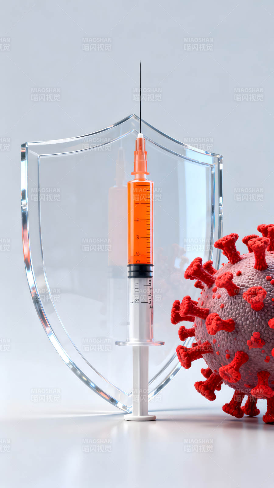 疫苗对抗病毒的概念图图片