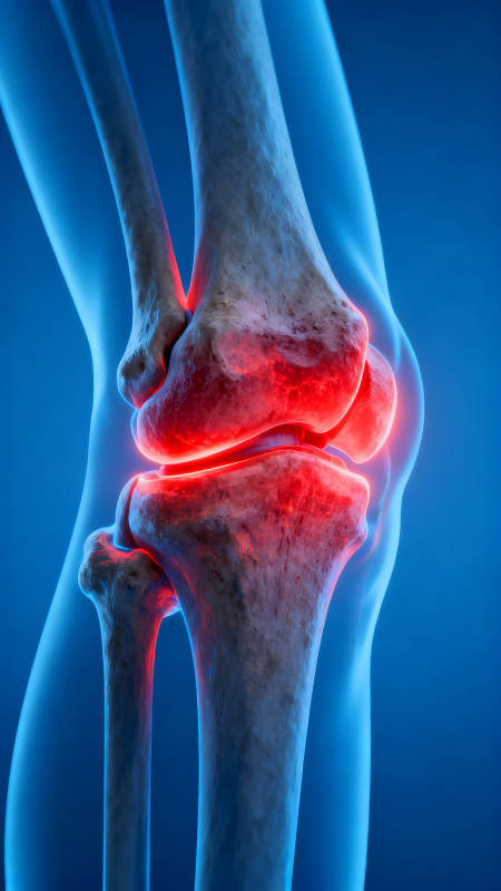 膝盖关节炎症图片图片