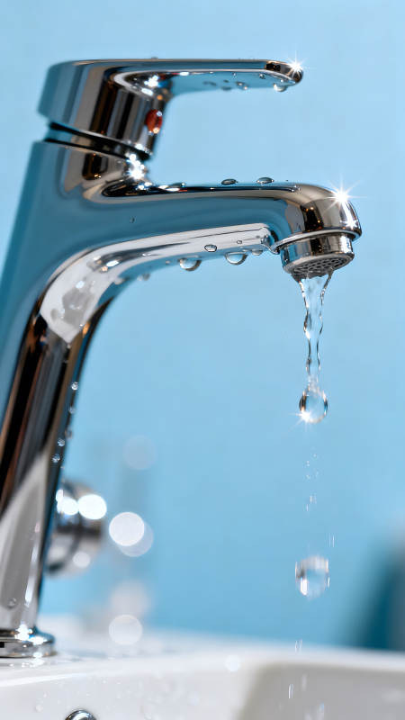 水龙头特写滴水瞬间高清摄影图片