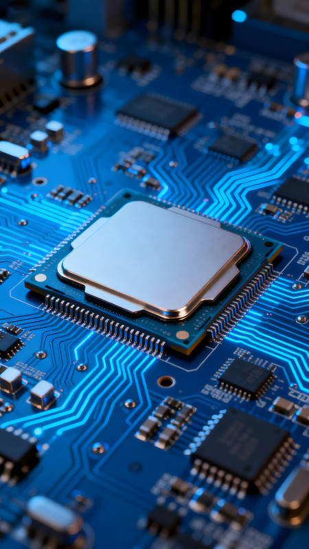 电路板特写蓝色科技图片