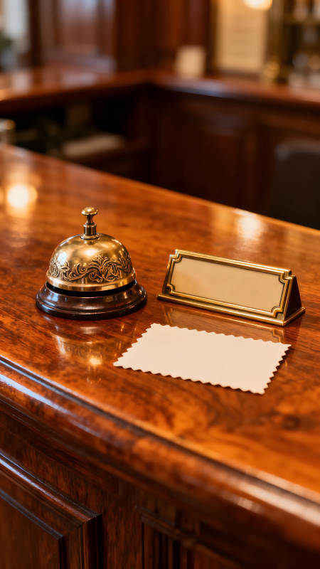 酒店前台的摆设图片