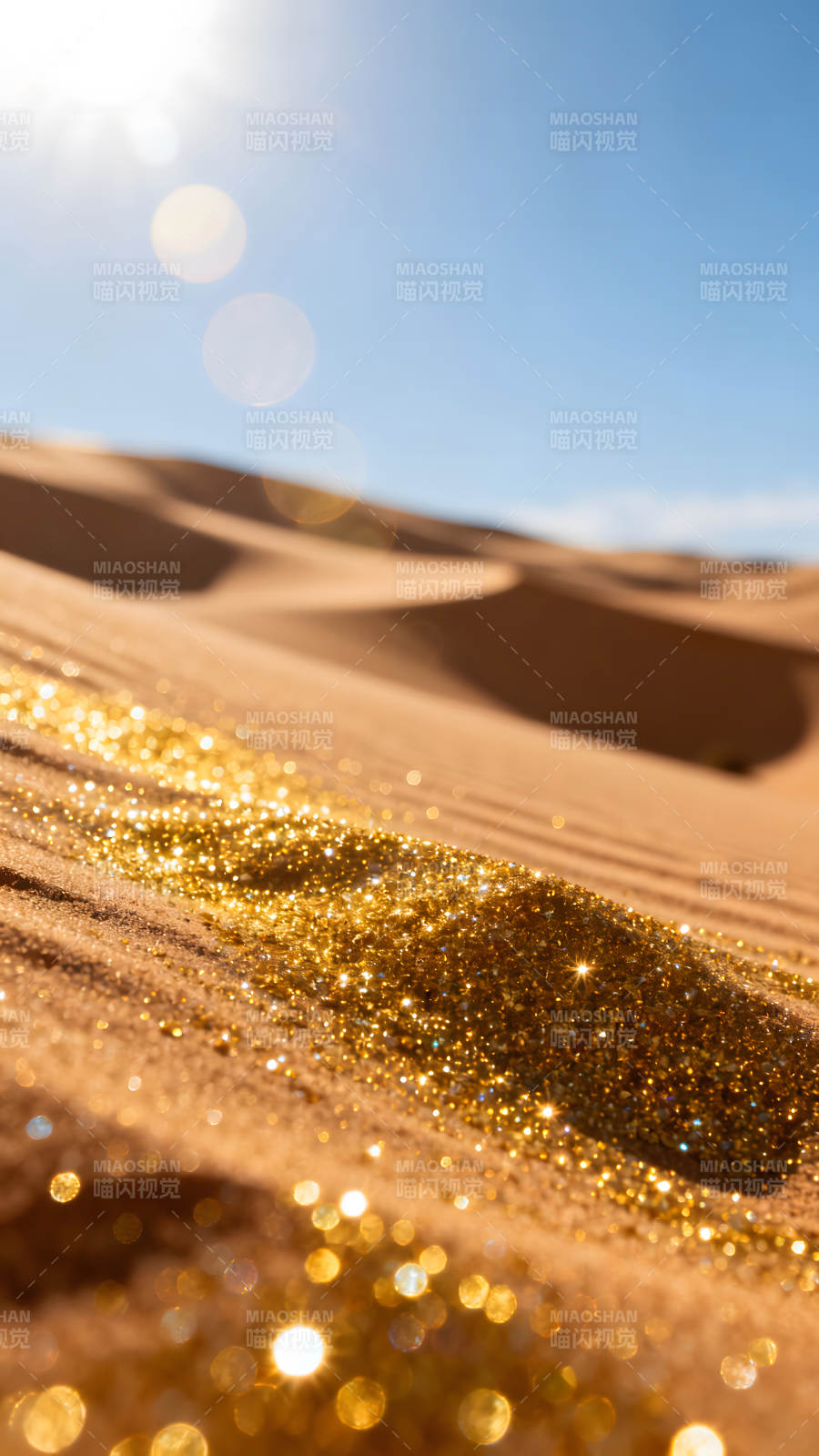 沙漠金光闪耀图片