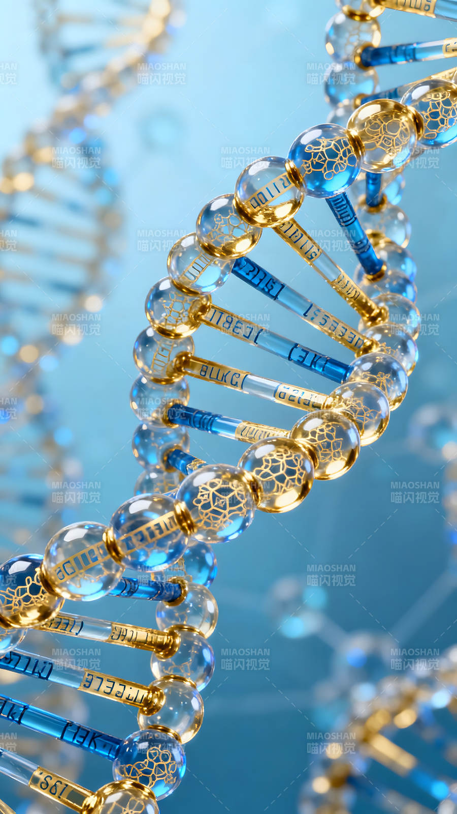 DNA双螺旋结构的艺术设计图片
