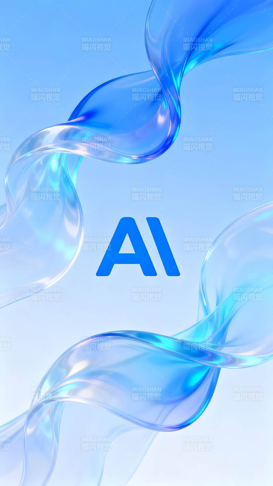 AI科技感蓝色背景图片