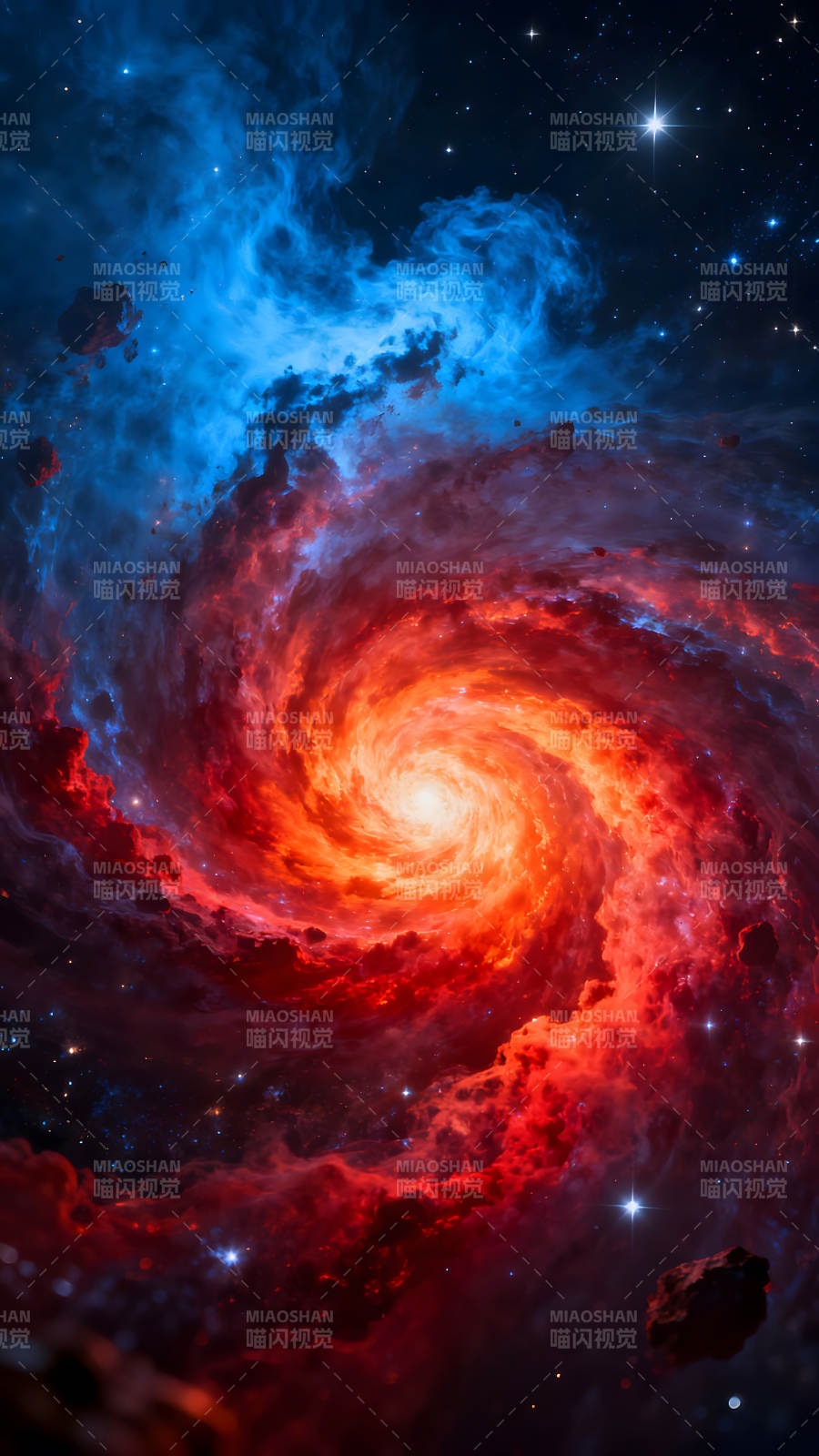 壮丽星云漩涡色彩绚丽图片