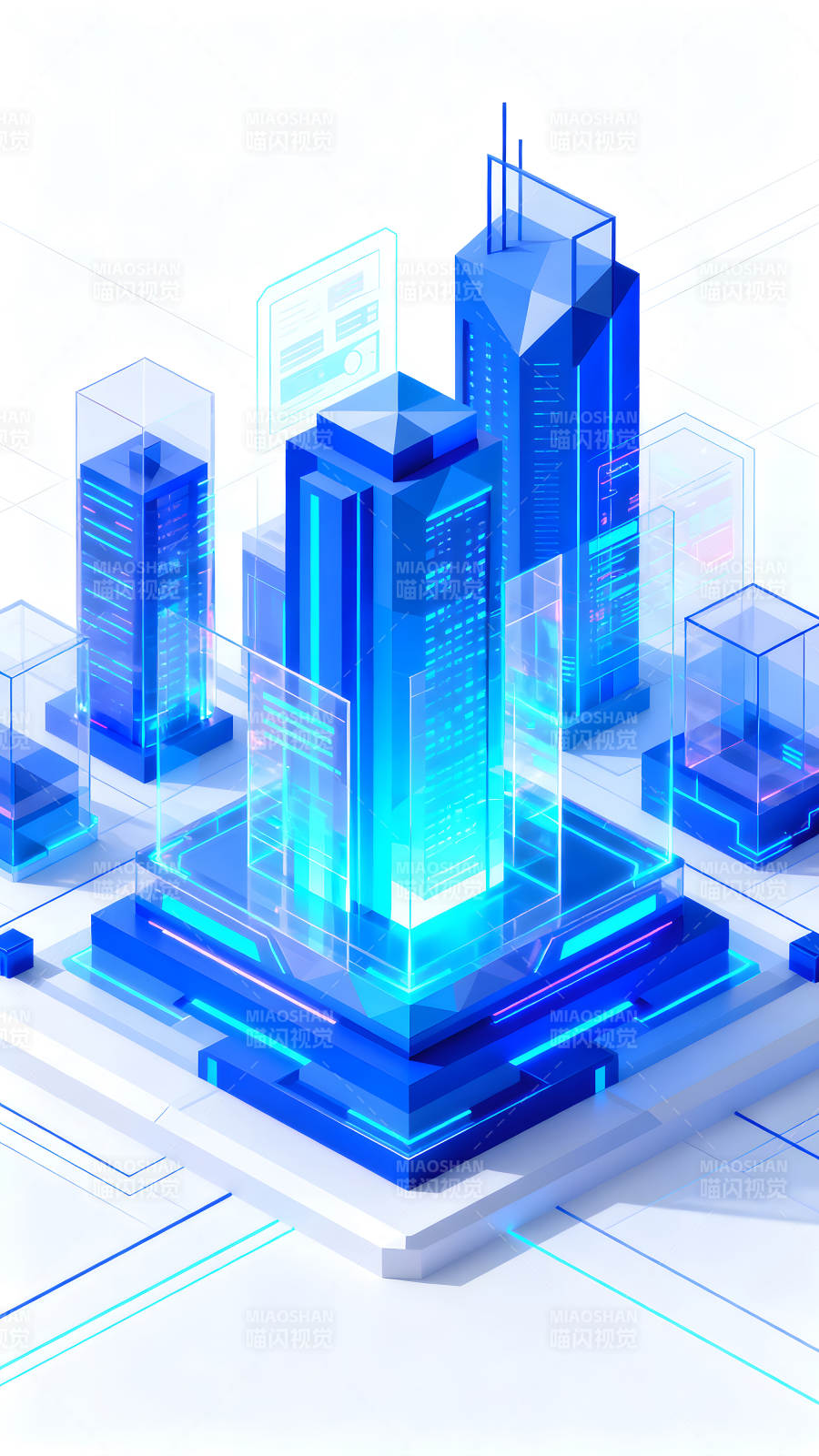 科技感数据中心抽象图图片