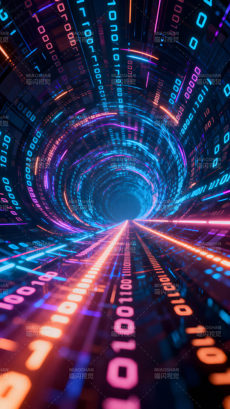 数字隧道科技感未来感图片