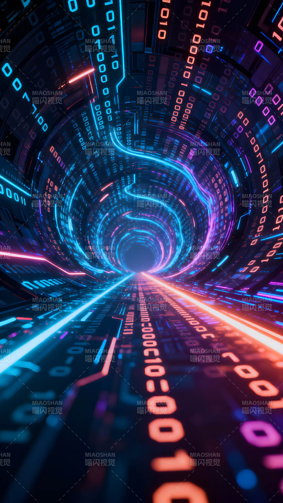 数字科技隧道未来感十足图片