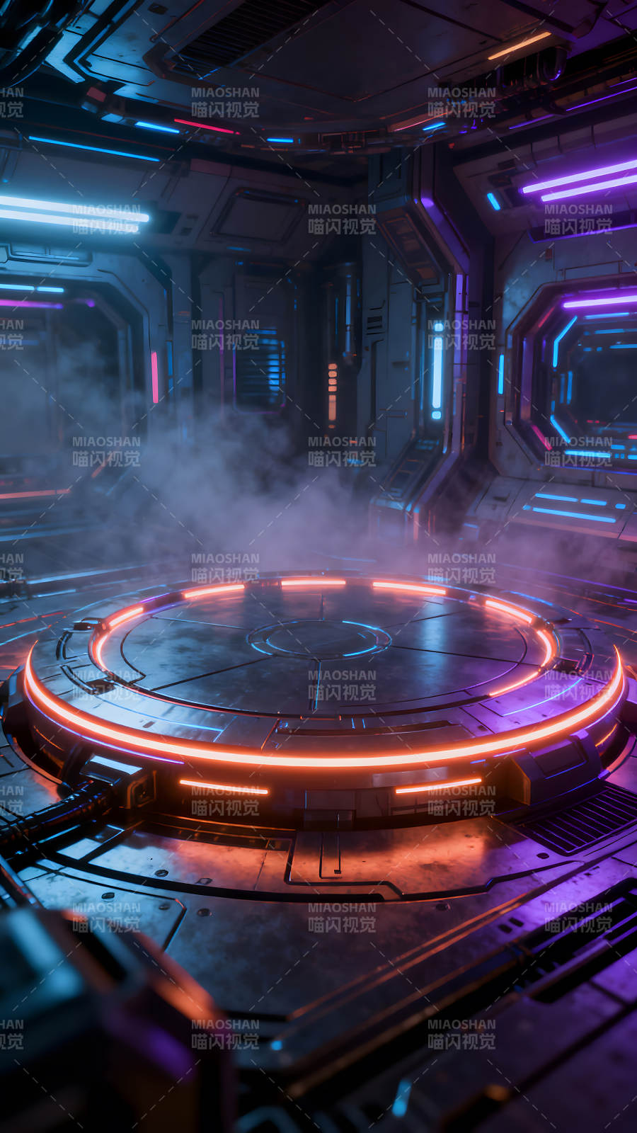 未来科幻场景机械空间氛围图片