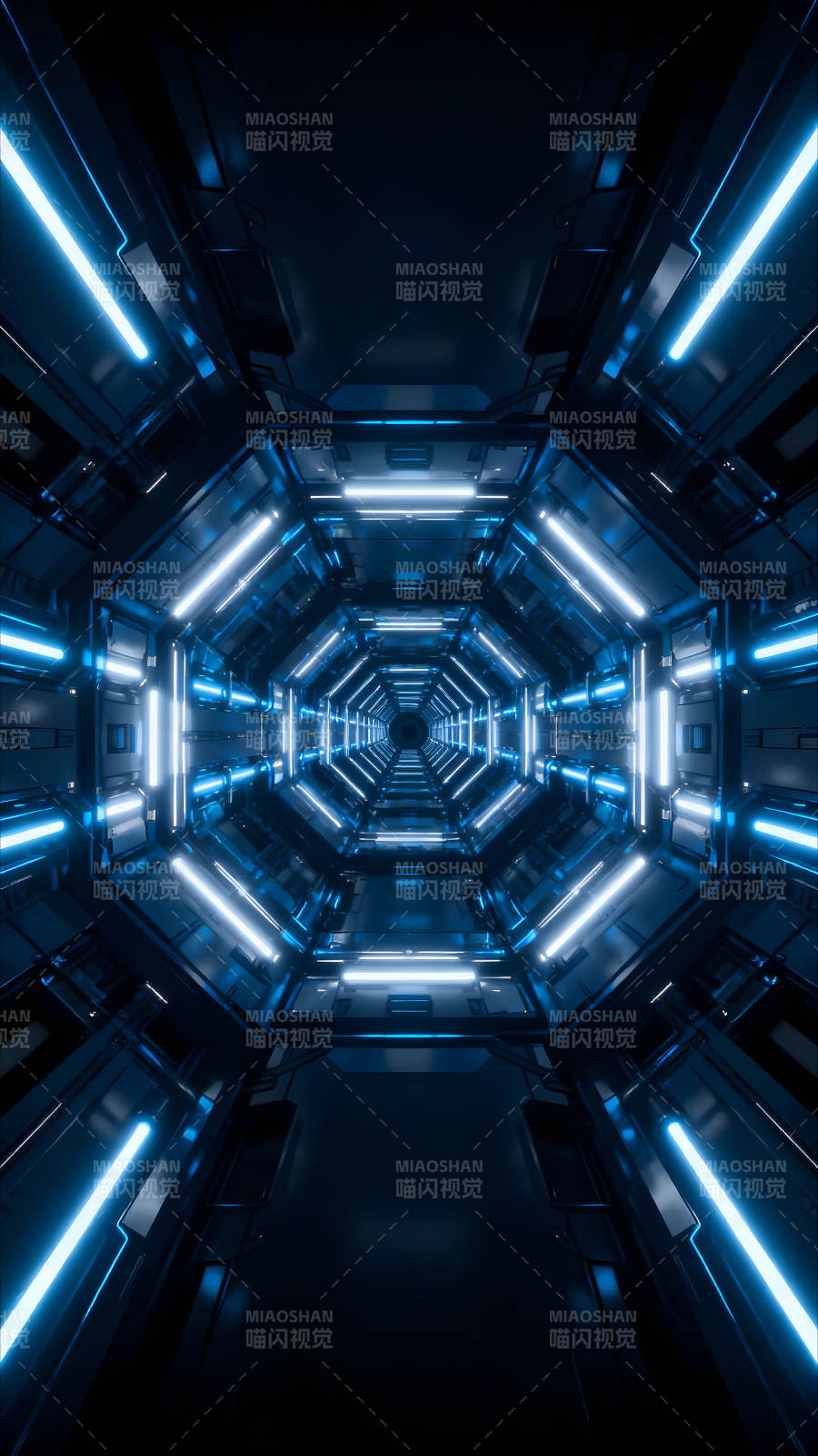 未来科技通道深邃光影图片