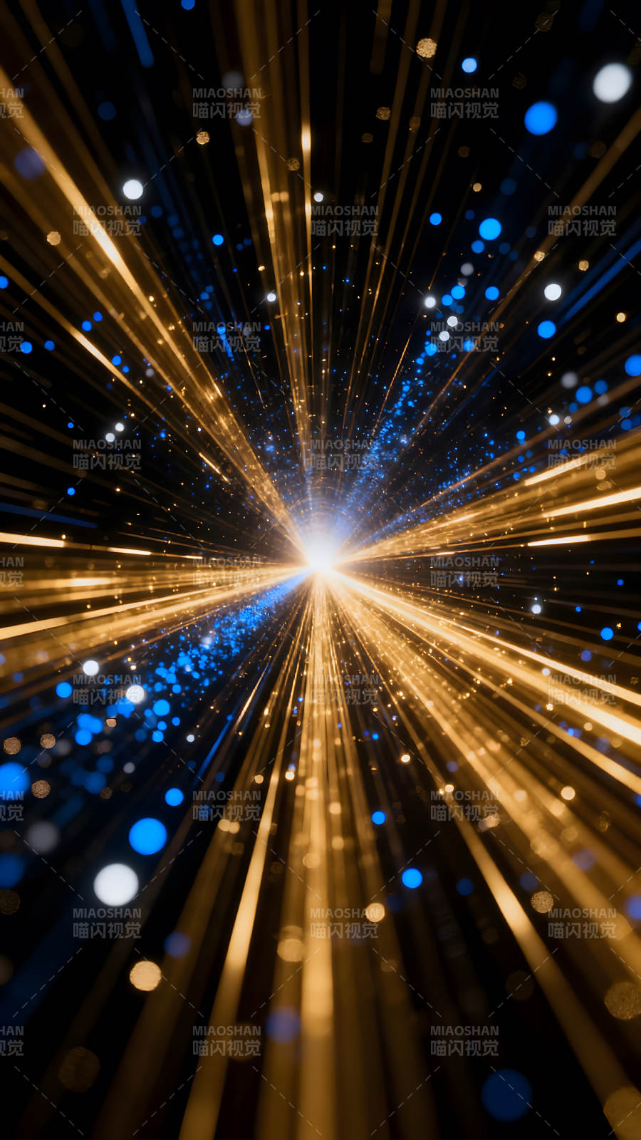 光线爆发星光闪耀的抽象景象图片