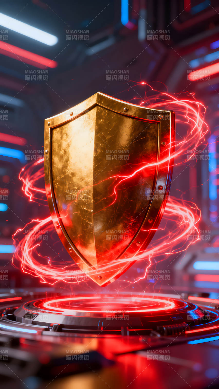金盾科技感十足能量环绕保护图片