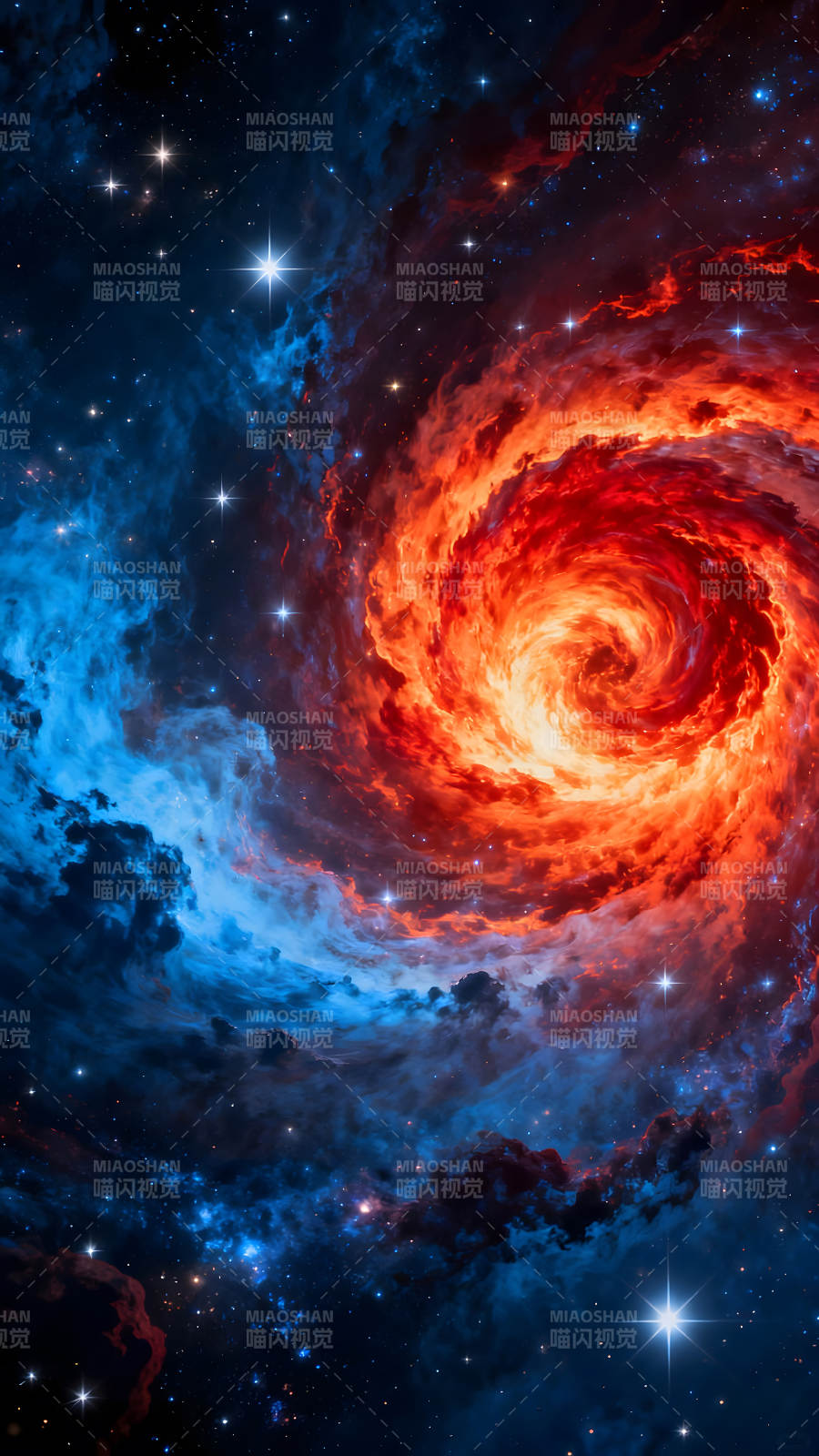 星云漩涡绽放绚丽色彩图片