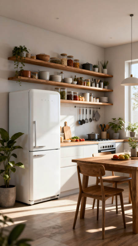 温馨厨房布置阳光洒落温馨舒适图片