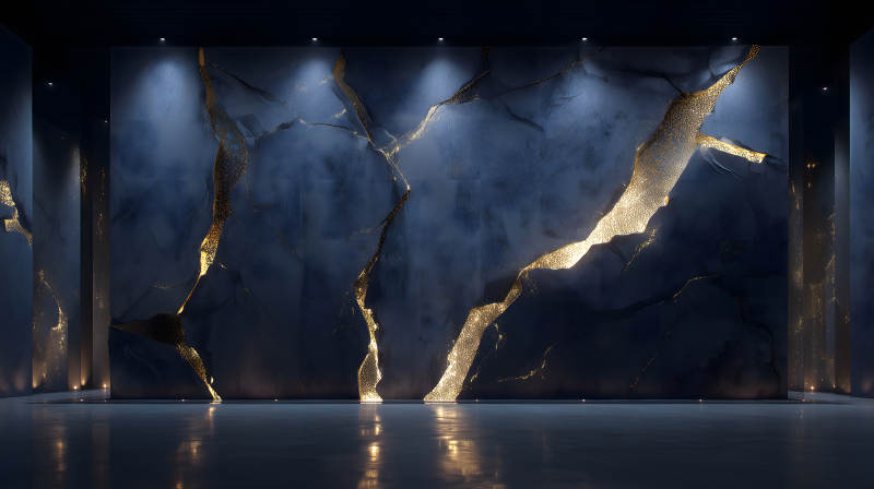 奢华大理石墙面空间设计图片