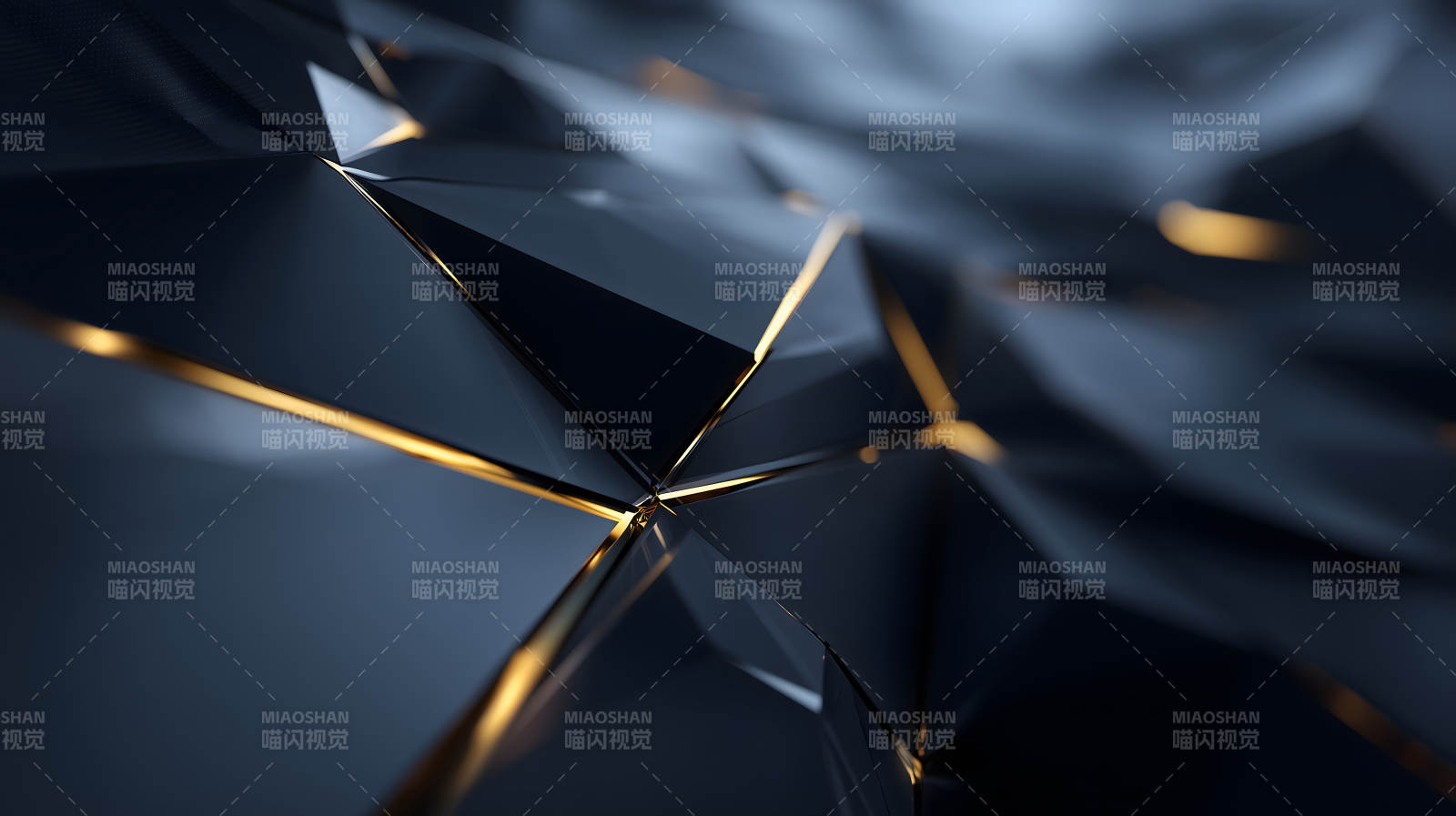 抽象的几何深蓝色与金色纹理图片