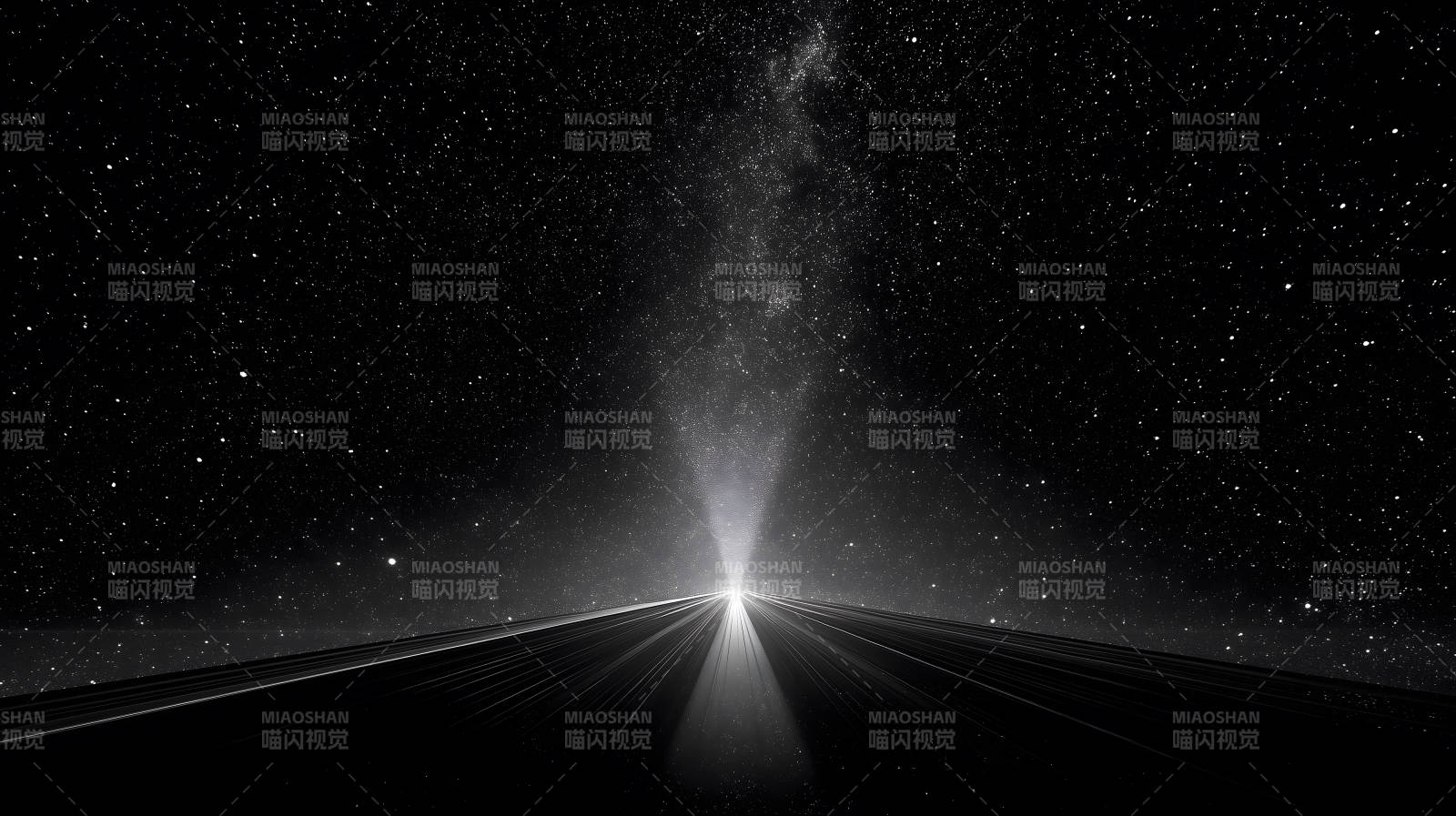 星空下的光束道路图片