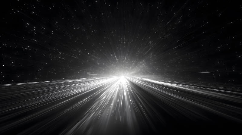 星光穿梭隧道耀眼光芒绽放图片