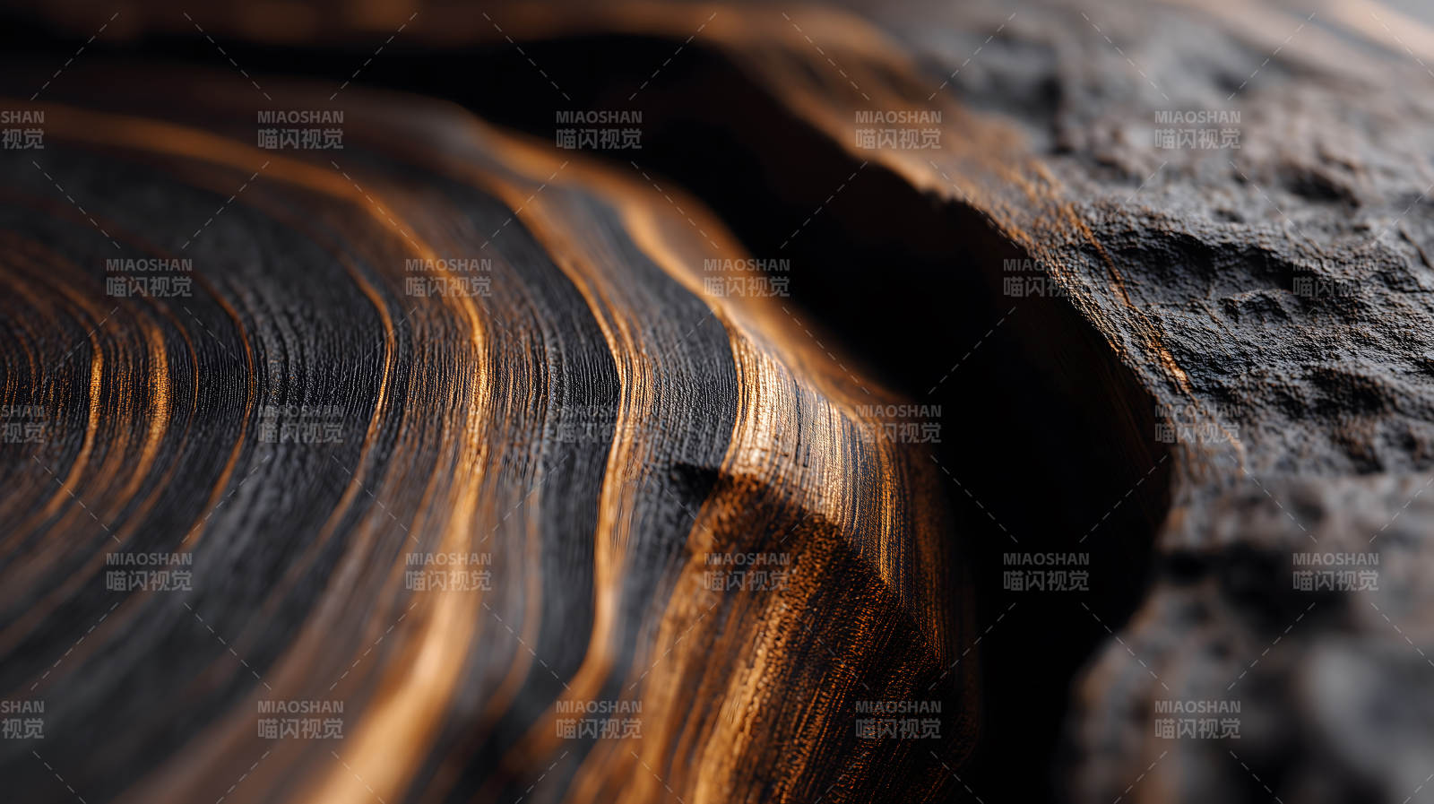 木纹纹理特写黑色棕色光影质感图片