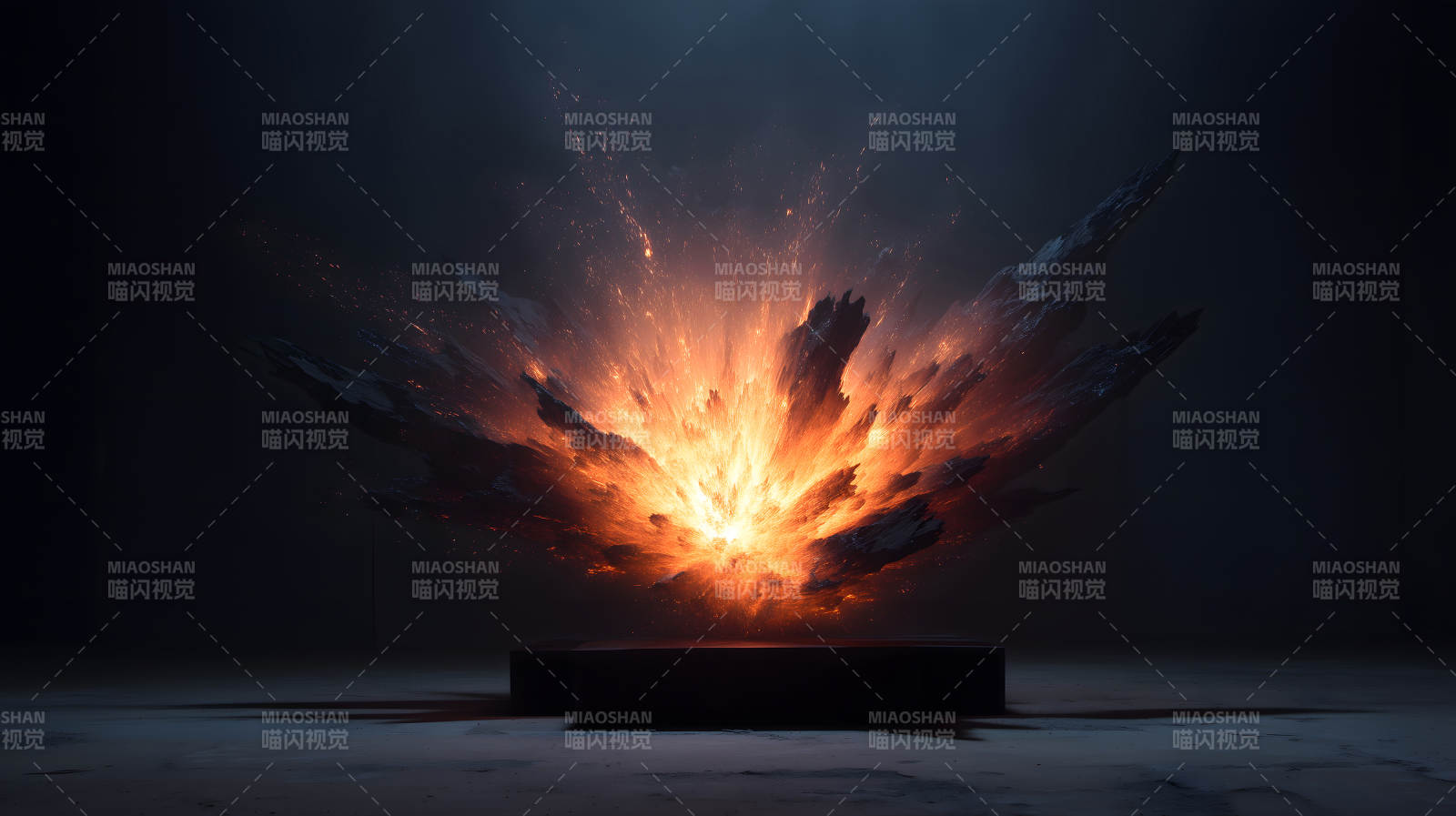 能量爆发冲击舞台之上图片