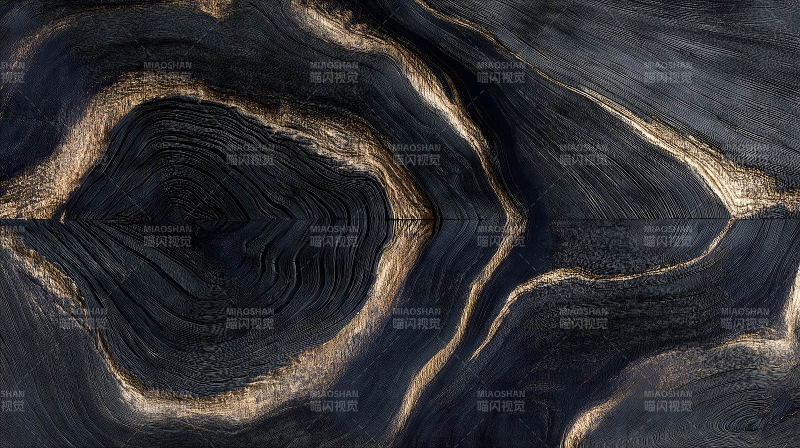 木质纹理与金色辉光形成对比图片