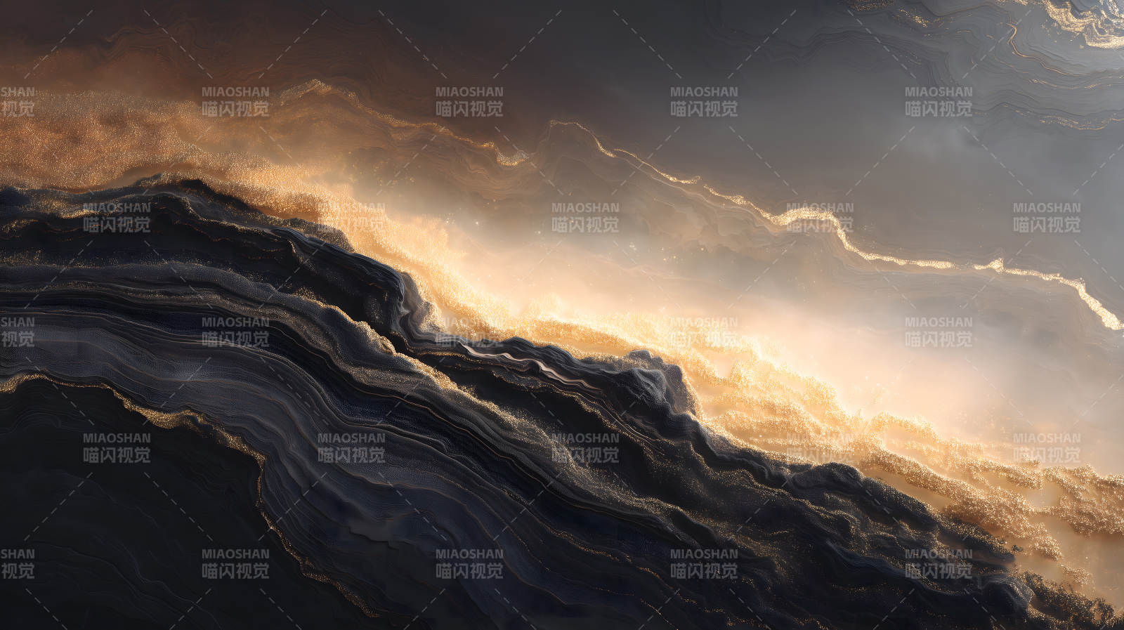 抽象黑色金色纹理艺术图片