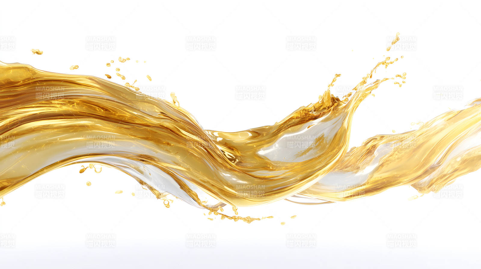 金黄色液体飞溅动态图片