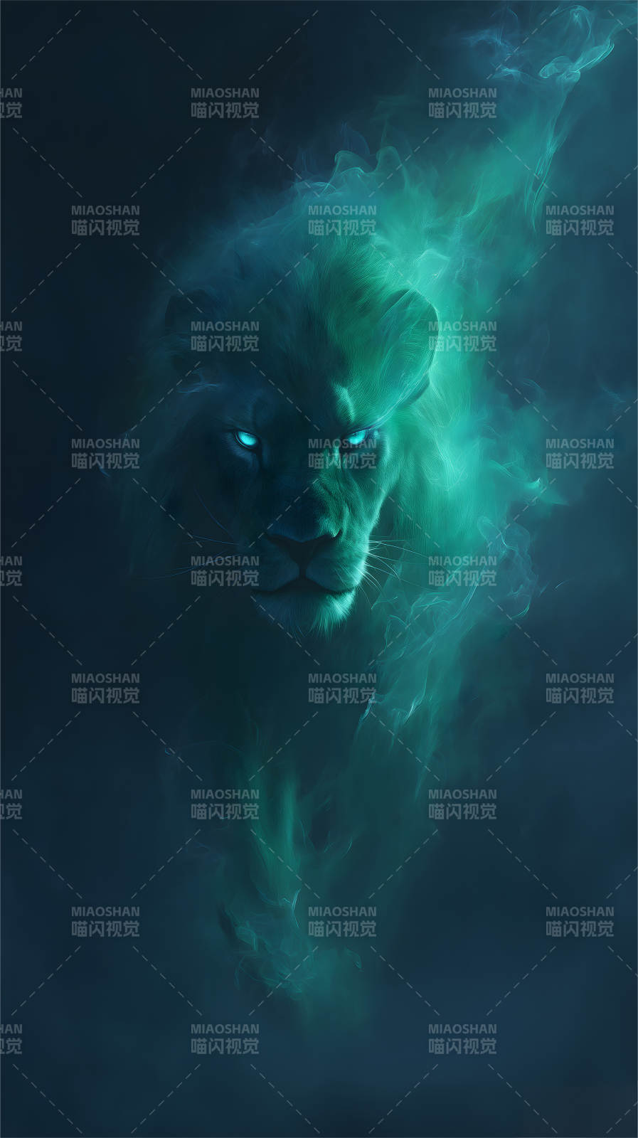 蓝色幽灵狮子神秘气息图片