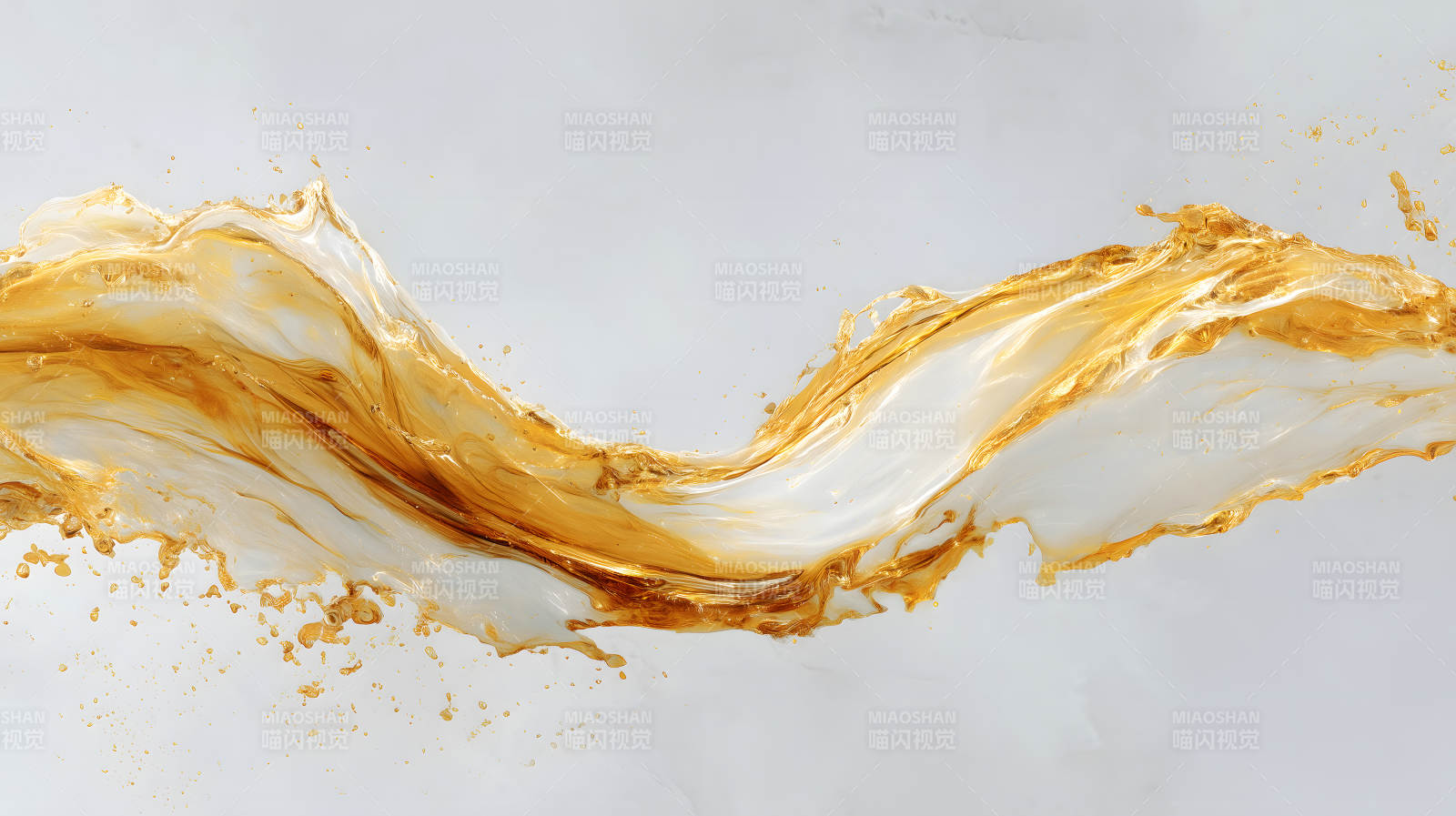 金流白浪抽象艺术品图片