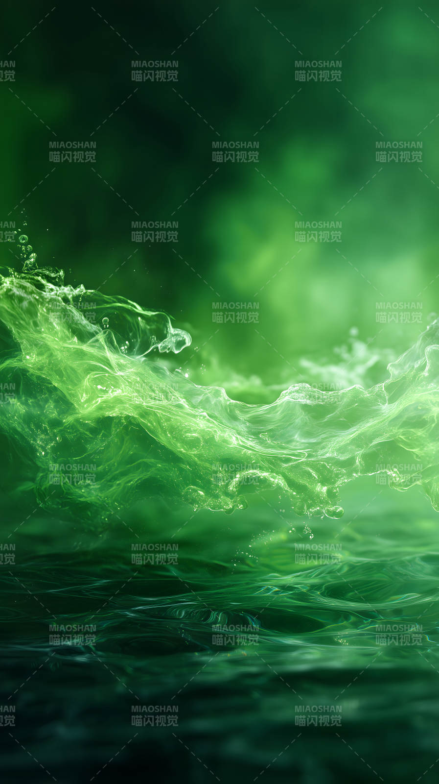 绿色水流涌动艺术抽象图片