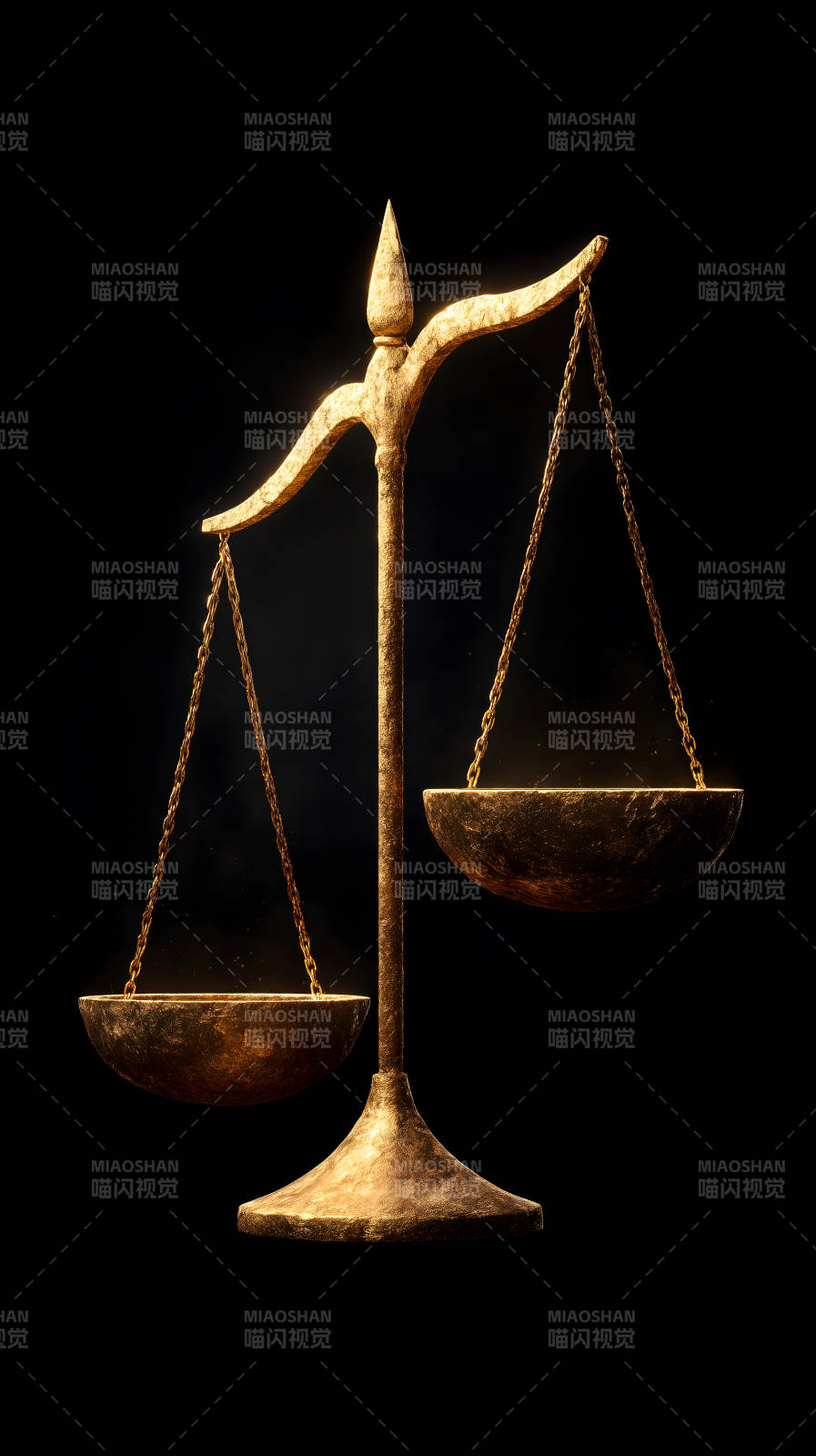 金色的天平象征着正义与平衡图片