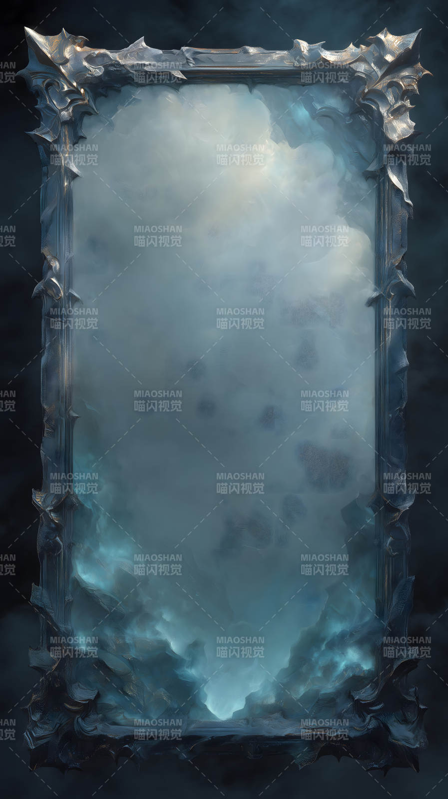 神秘的镜子呈现虚幻景象图片