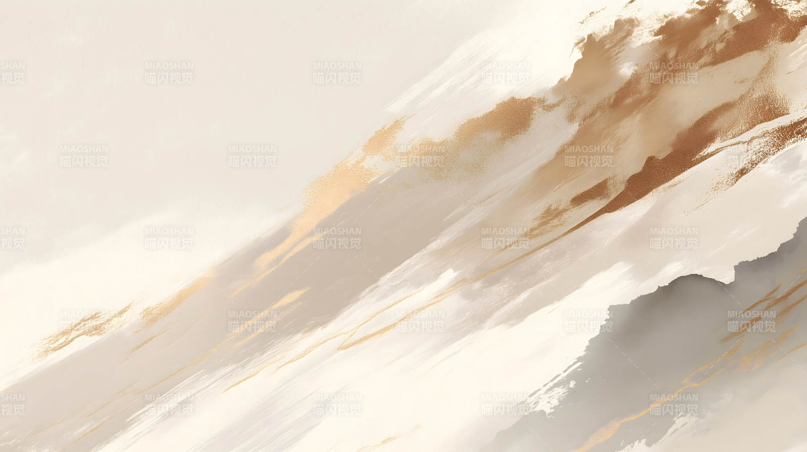 抽象画作暖色调纹理金色点缀图片