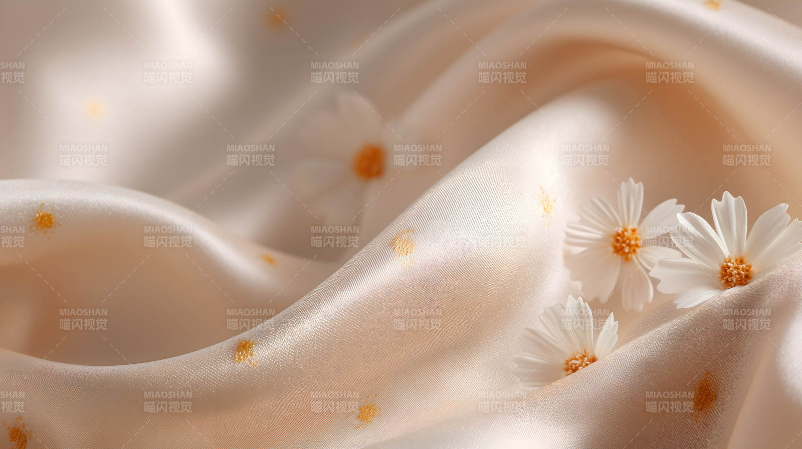 丝绸花卉温柔细腻色调图片