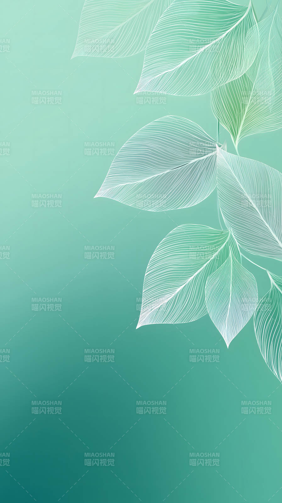 清新叶脉背景图图片