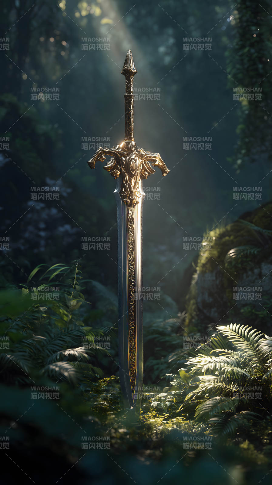 丛林中的黄金剑图片