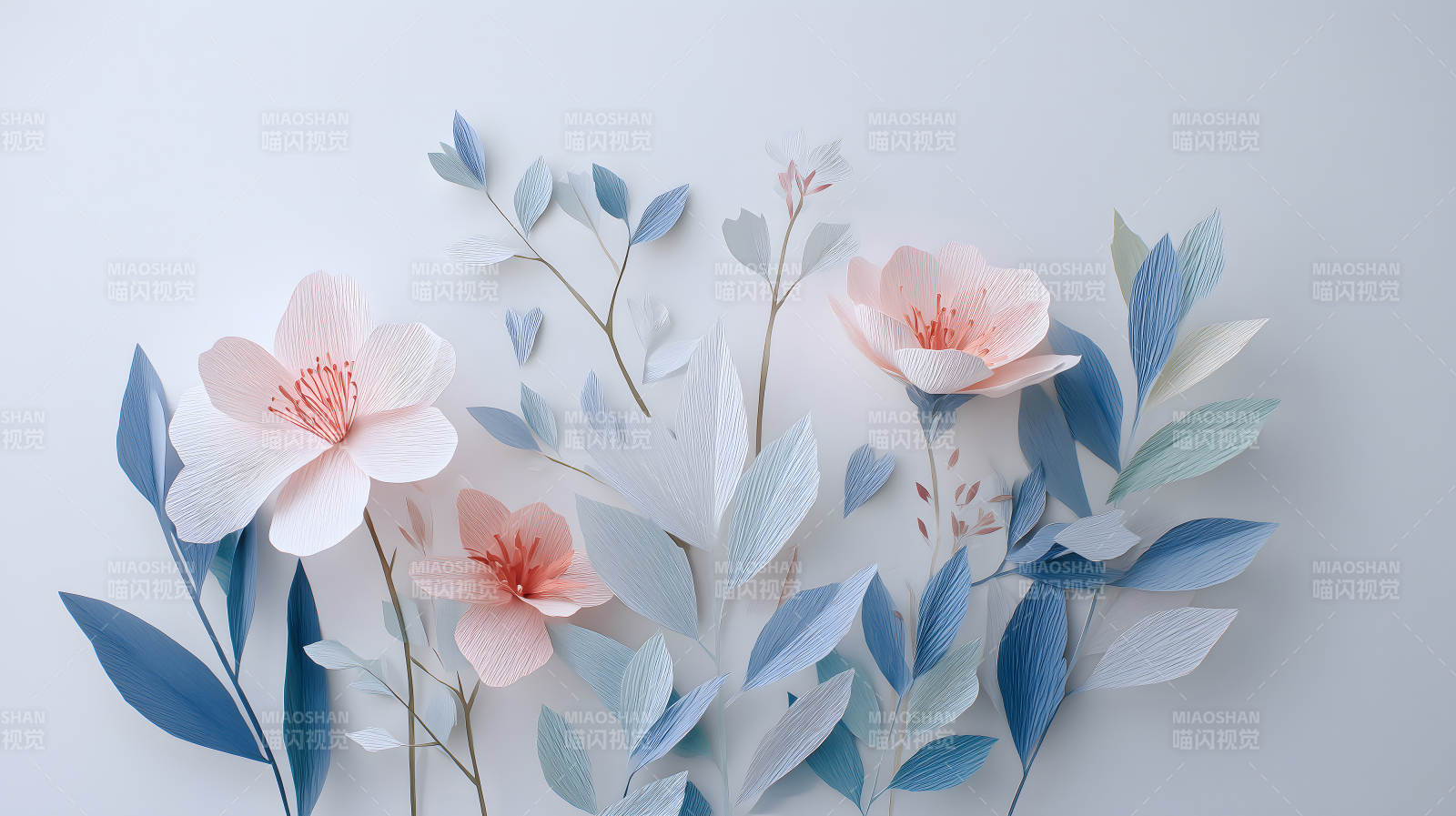 唯美纸雕花卉艺术优雅清新图片