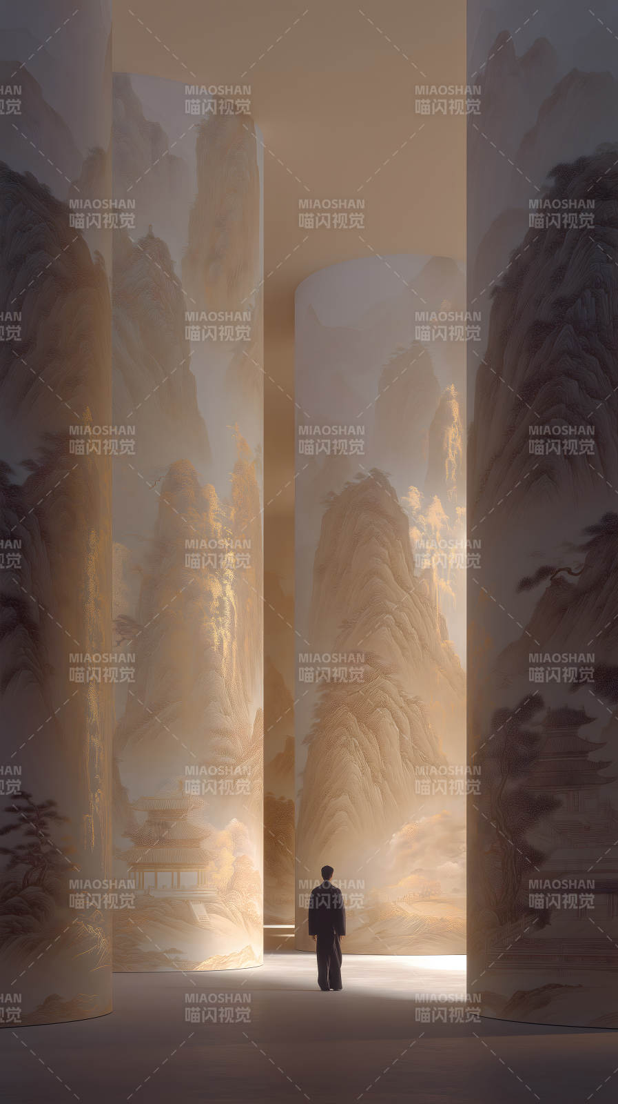 山水画卷沉浸式体验图片