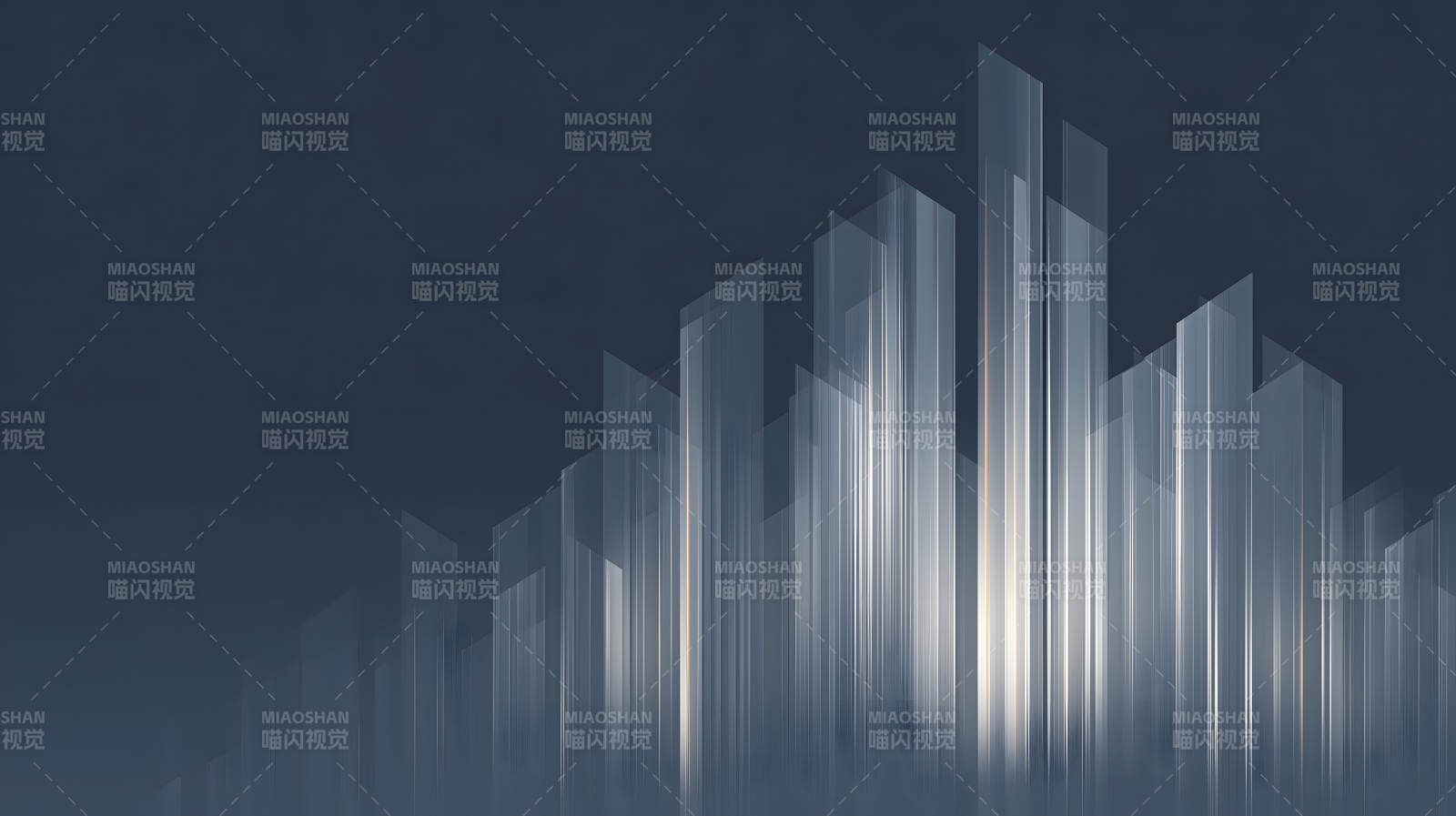 抽象的城市建筑群光线效果图片