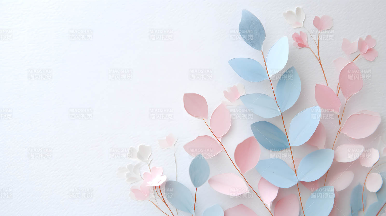 淡雅纸艺花卉装饰图片