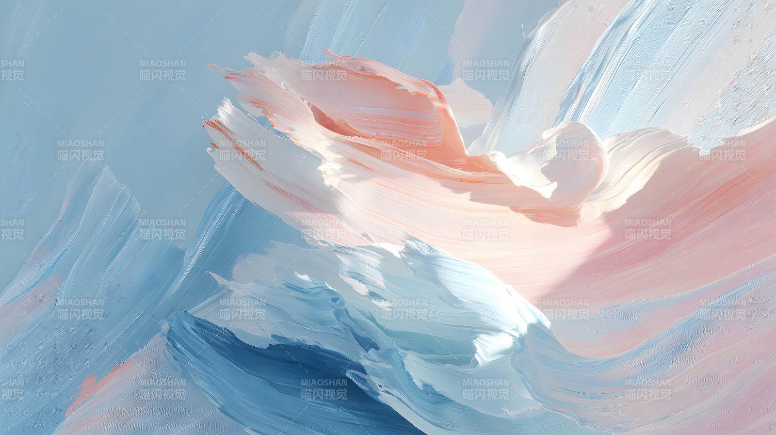 抽象绘画柔和色调流动线条图片