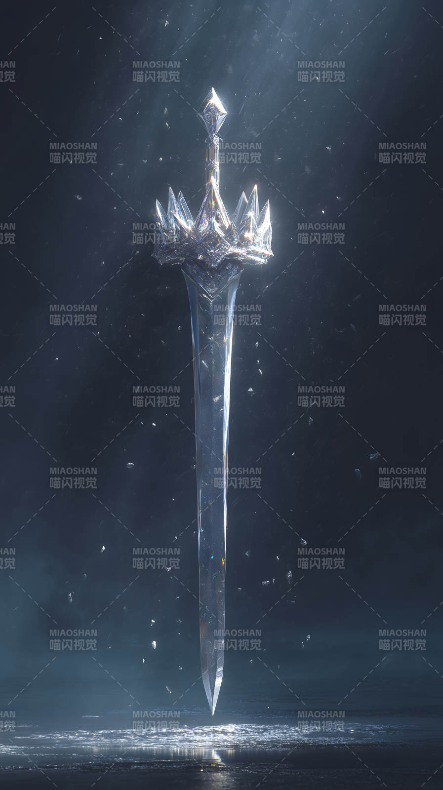 水晶剑悬浮深渊图片