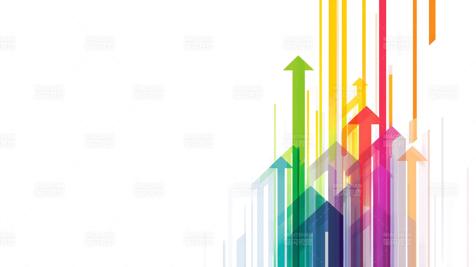 彩色箭头上升的抽象背景图片