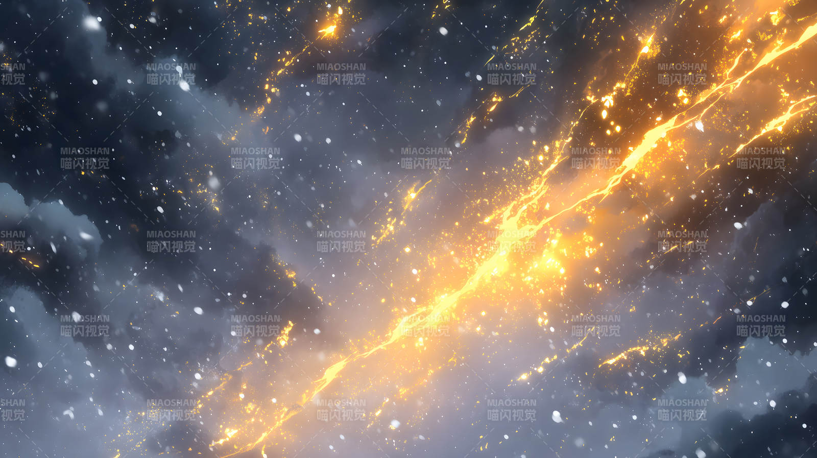 流光溢彩的星空景象图片